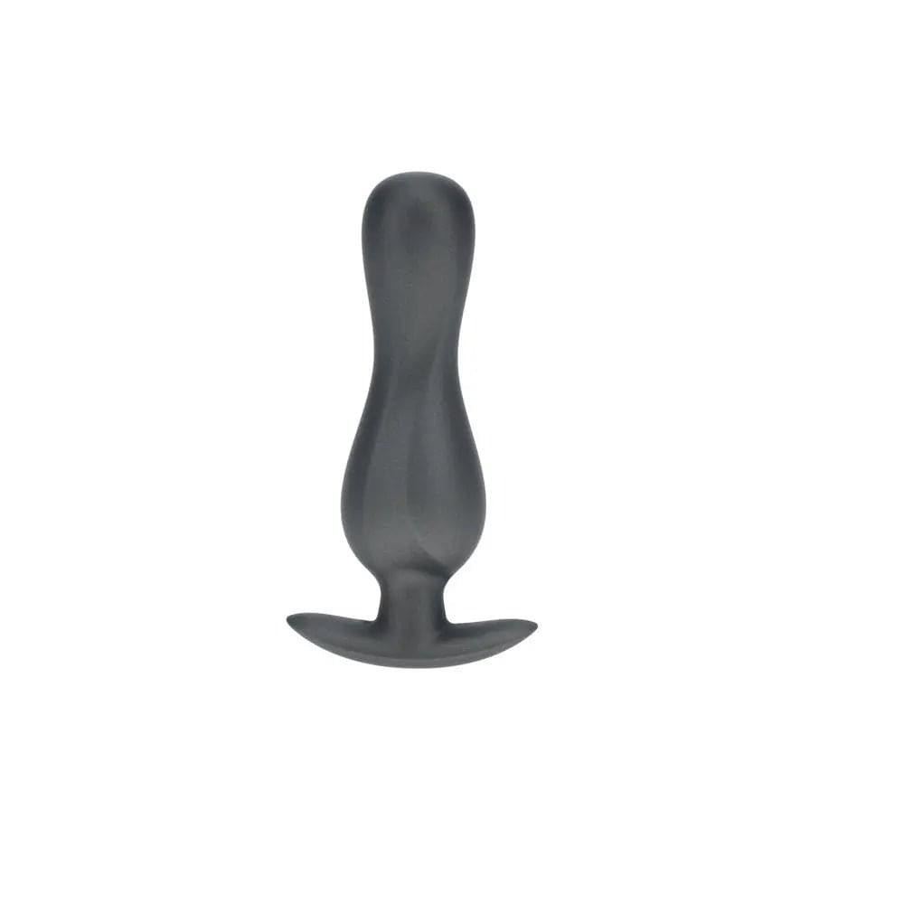 OUCH! Curvy Anal Plug - Gun Metal - Gun Metal Grey 11.7 cm Butt Plug Shots Toys Discreet Intimate Essentials.