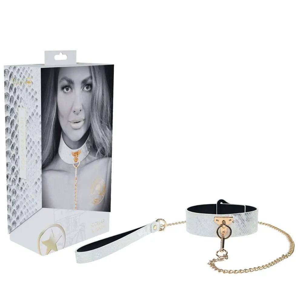 OUCH! Florence Collection - Collar with Leash -  Restraint Shots Toys Discreet Intimate Essentials.