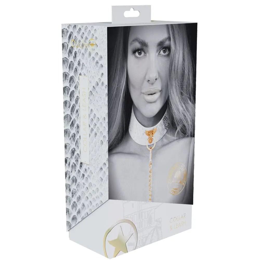 OUCH! Florence Collection - Collar with Leash -  Restraint Shots Toys Discreet Intimate Essentials.