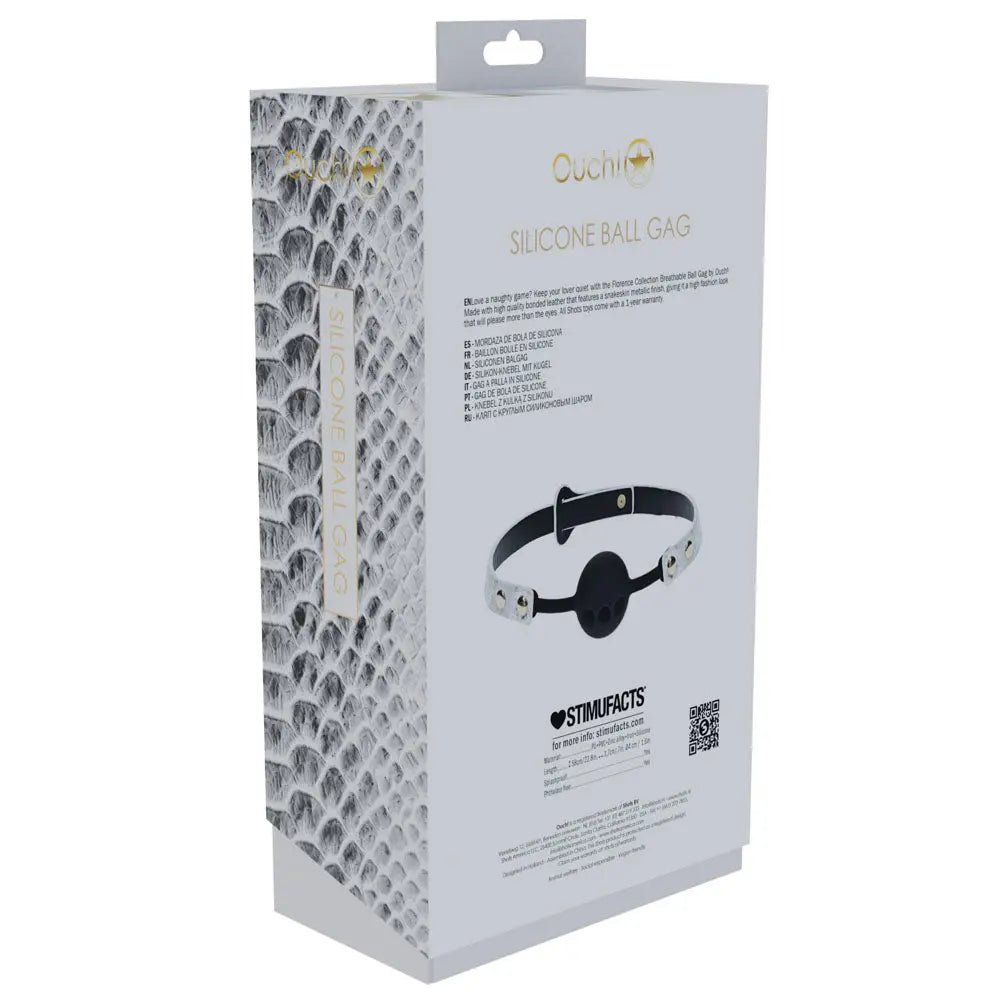 Shop affordable quality OUCH! Florence Collection - Silicone Ball Gag - Breathable Mouth Restraint - Discreet Intimate Essentials - BONDAGE-TOYS - Shots Toys