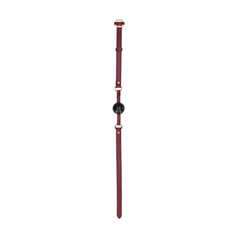 Shop affordable quality OUCH! Halo - Breathable Ball Gag - Burgundy Mouth Restraint - Discreet Intimate Essentials - BONDAGE-TOYS - Shots Toys