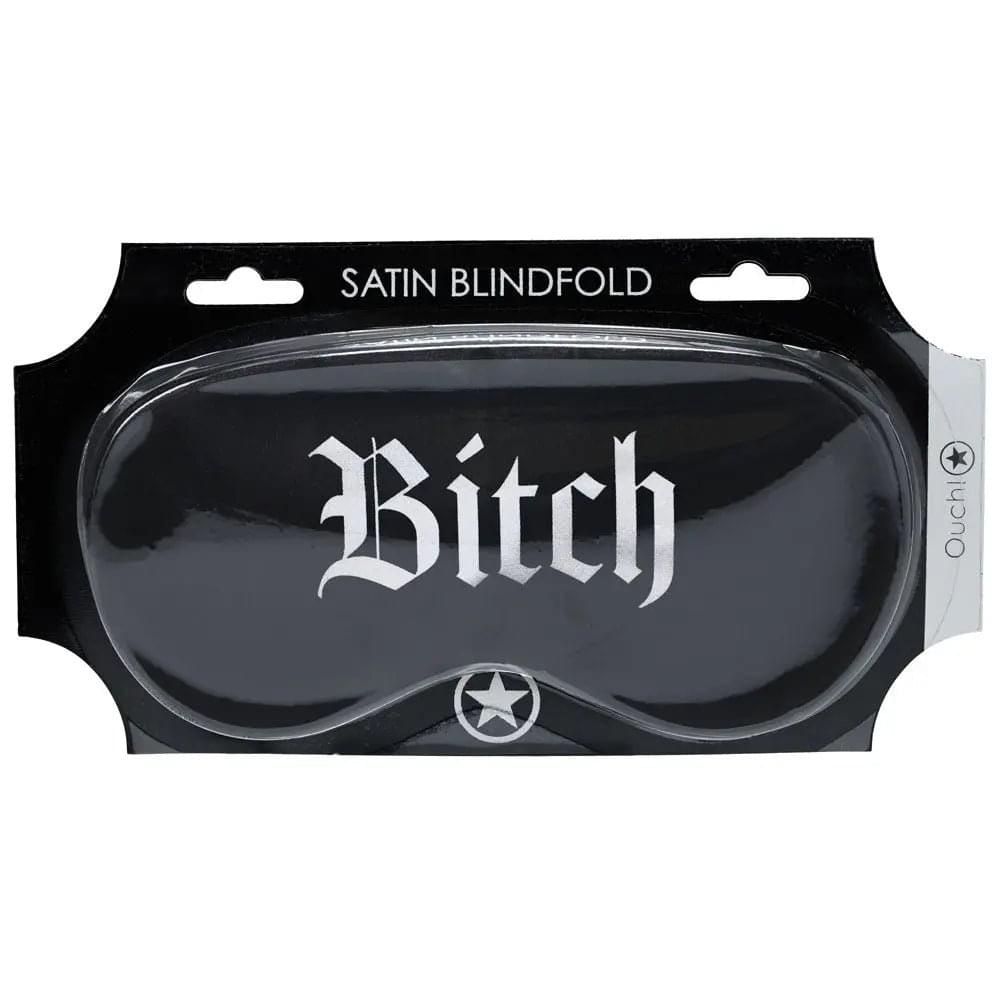 OUCH! Satin Mask - Bitch -  Printed Eye Mask Shots Toys Discreet Intimate Essentials.