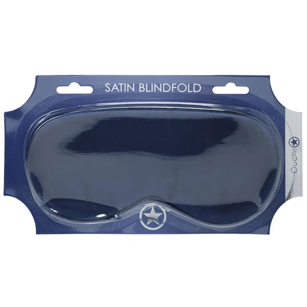 OUCH! Satin Mask - Navy - Navy Blue Eye Mask Shots Toys Discreet Intimate Essentials.