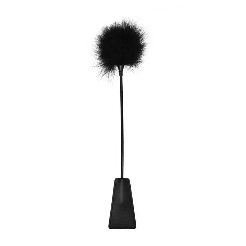 OUCH!  & White Crop with Feather Tickler -  44 cm Feather Crop Shots Toys Discreet Intimate Essentials.