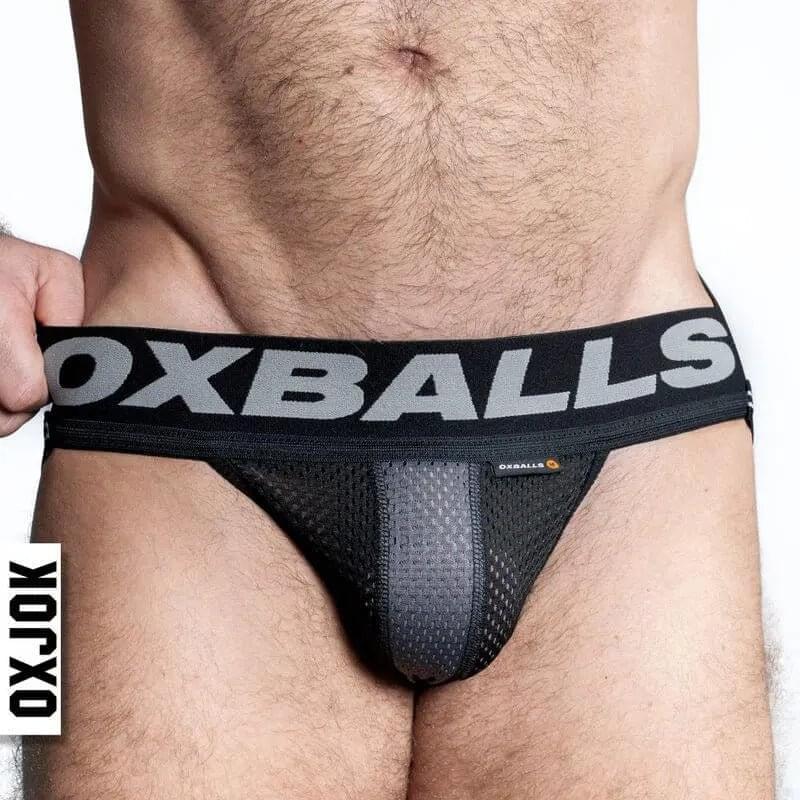 Oxballs Airmesh Swagger Jockstrap Tar Black OxBalls Discreet Intimate Essentials.