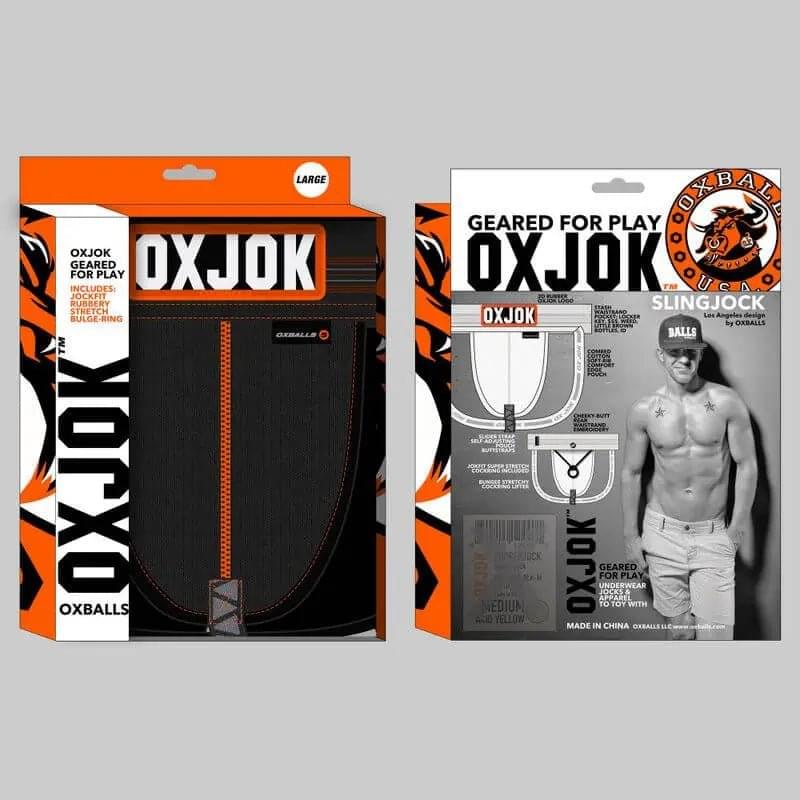Oxballs Slingjock Upthrust Slider-Strap Jock Black Iron OxBalls Discreet Intimate Essentials.