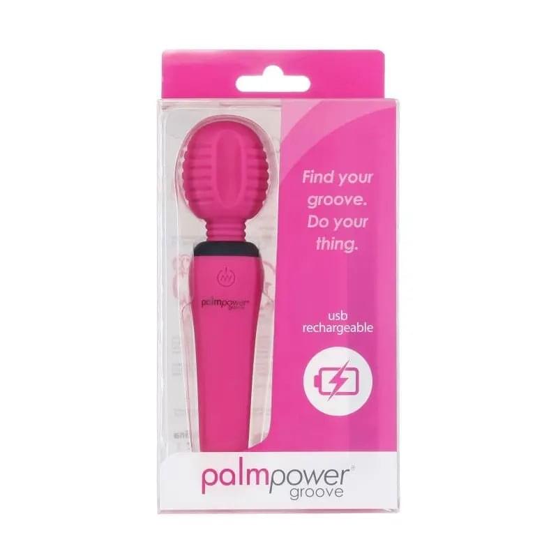 PalmPower Groove Mini Wand Fuchsia PalmPower Discreet Intimate Essentials.