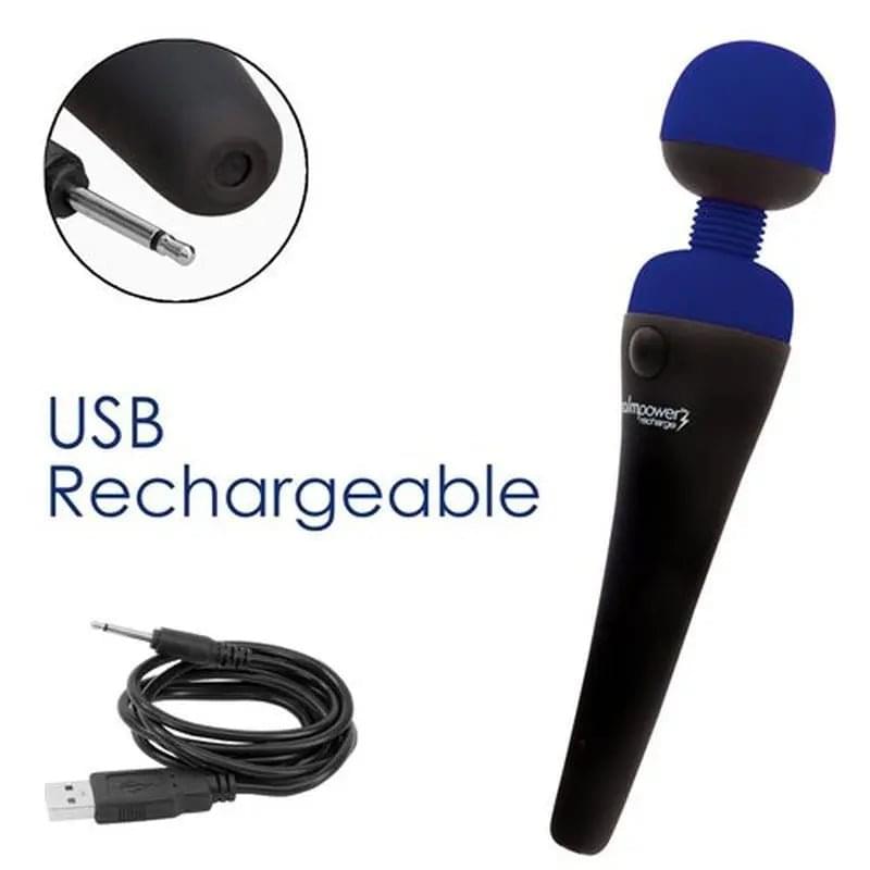 PalmPower Massage Wand Blue PalmPower Discreet Intimate Essentials.