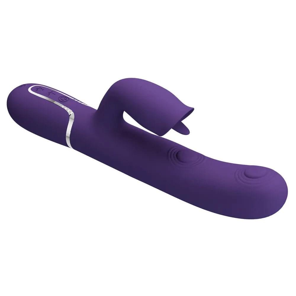 Party Up ALAN Dual Motor Vibrator -  -  22.8 cm USB Rechargeable Vibrator with Licking Clit Stimulator and Thumping Shaft Party Up Discreet Intimate Essentials.