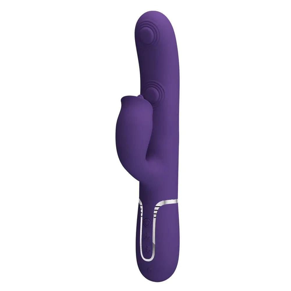 Party Up ALAN Dual Motor Vibrator -  -  22.8 cm USB Rechargeable Vibrator with Licking Clit Stimulator and Thumping Shaft Party Up Discreet Intimate Essentials.