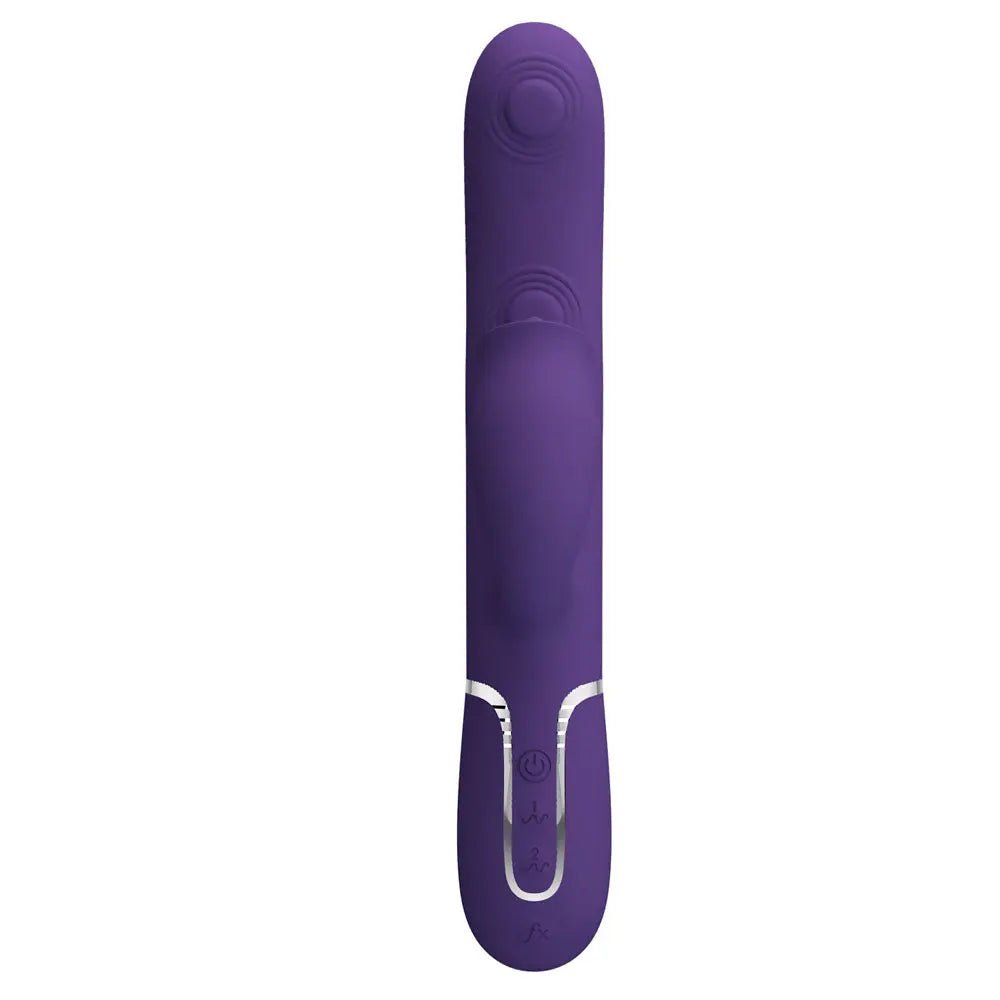 Shop affordable quality Party Up ALAN Dual Motor Vibrator - 22.8 cm USB Rechargeable Vibrator with Licking Clit Stimulator and Thumping Shaft - Discreet Intimate Essentials - VIBRATORS - Party Up