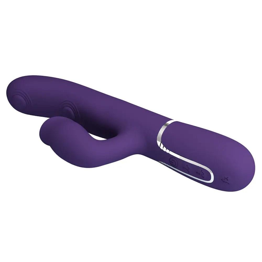 Party Up ALAN Dual Motor Vibrator -  -  22.8 cm USB Rechargeable Vibrator with Licking Clit Stimulator and Thumping Shaft Party Up Discreet Intimate Essentials.