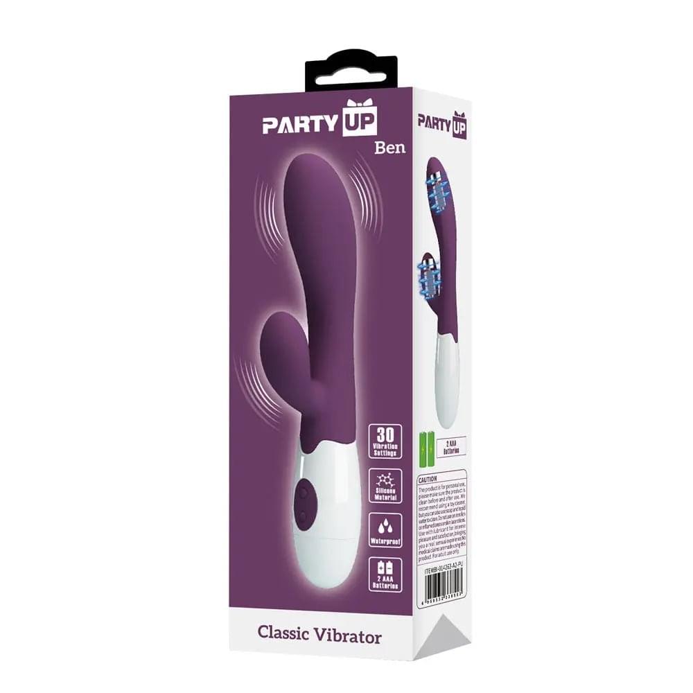 Party Up BEN Classic Vibe -  -  20 cm Rabbit Vibrator Party Up Discreet Intimate Essentials.