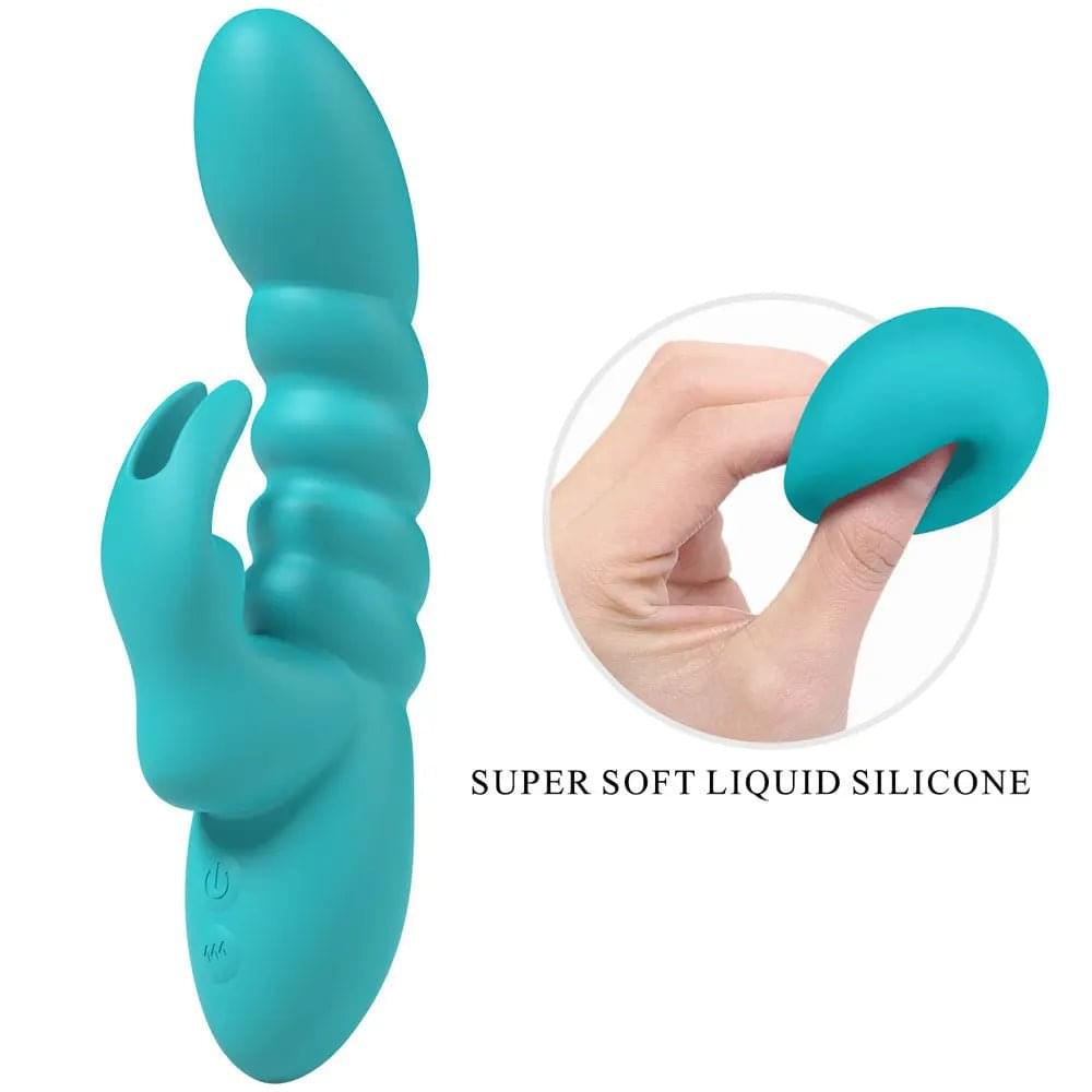 Party Up BRYNLYN - Teal - Teal 18.2 cm USB Rechargeable Rabbit Vibrator Party Up Discreet Intimate Essentials.