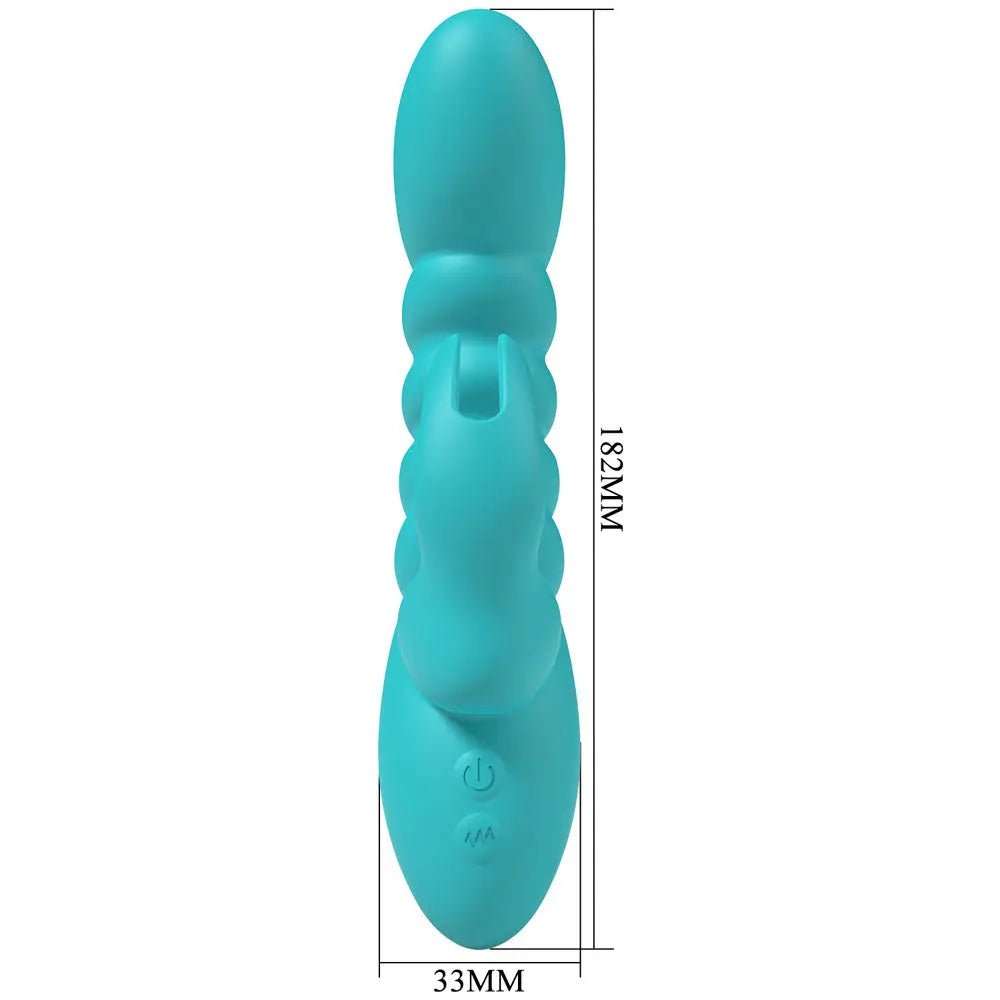 Shop affordable quality Party Up BRYNLYN - Teal - Teal 18.2 cm USB Rechargeable Rabbit Vibrator - Discreet Intimate Essentials - VIBRATORS - Party Up