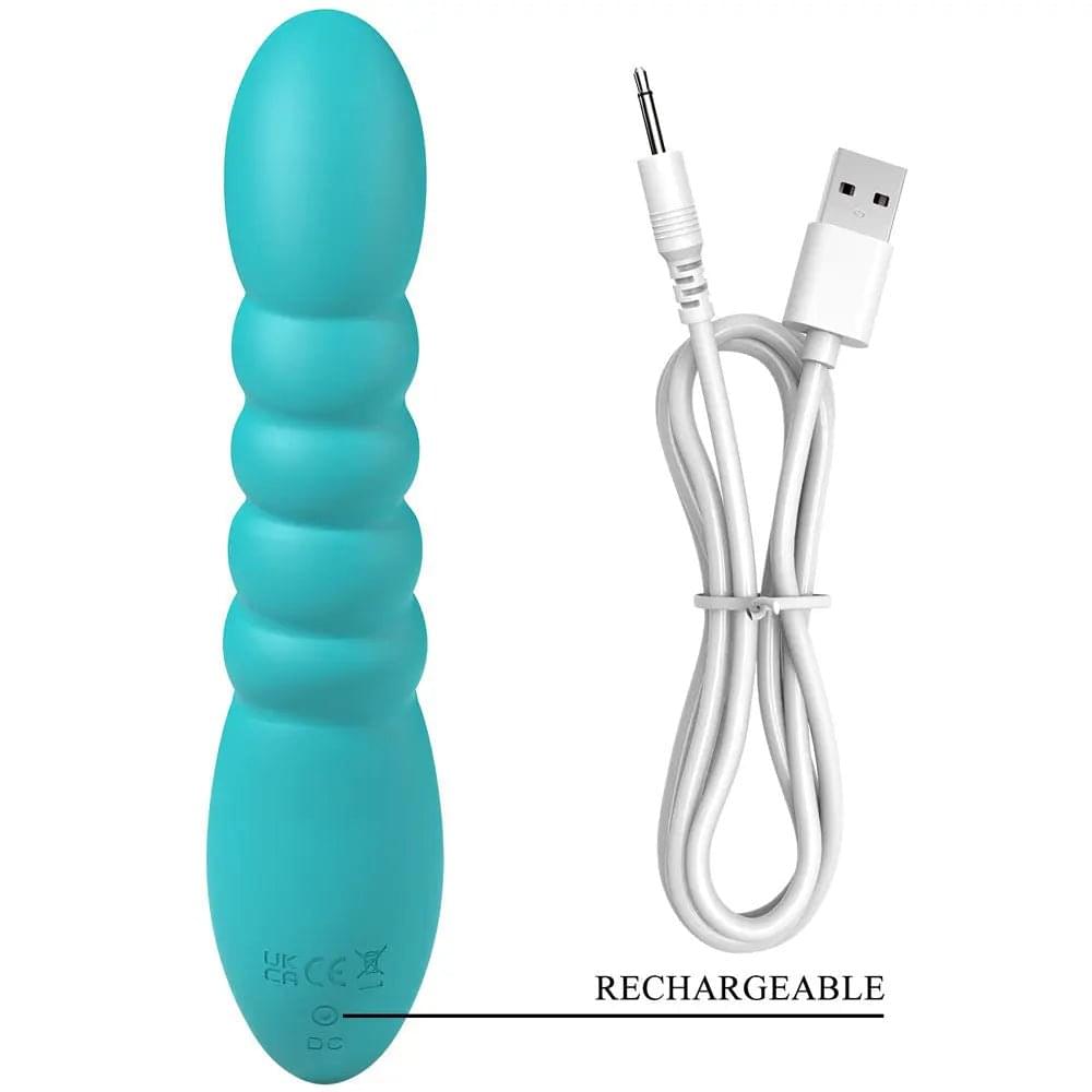 Party Up BRYNLYN - Teal - Teal 18.2 cm USB Rechargeable Rabbit Vibrator Party Up Discreet Intimate Essentials.