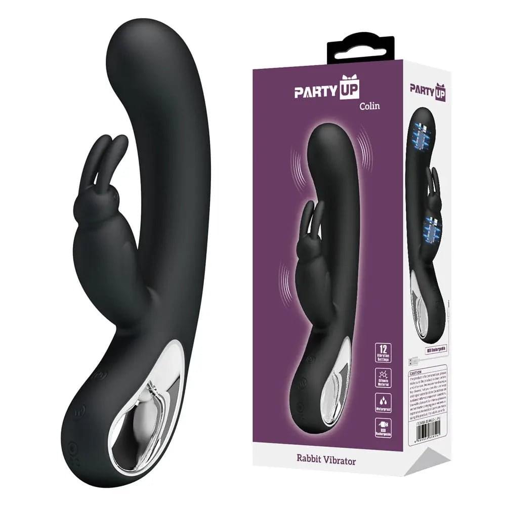 Party Up COLIN Rabbit Vibe -  -  21 cm USB Rechargeable Rabbit Vibrator Party Up Discreet Intimate Essentials.