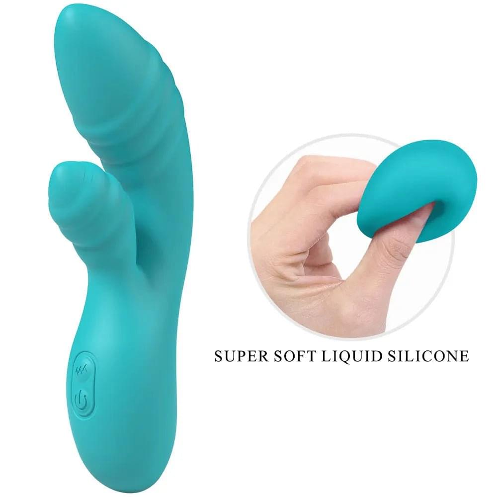 Party Up DALIDA - Teal - Teal 16.2 cm USB Rechargeable Rabbit Vibrator Party Up Discreet Intimate Essentials.