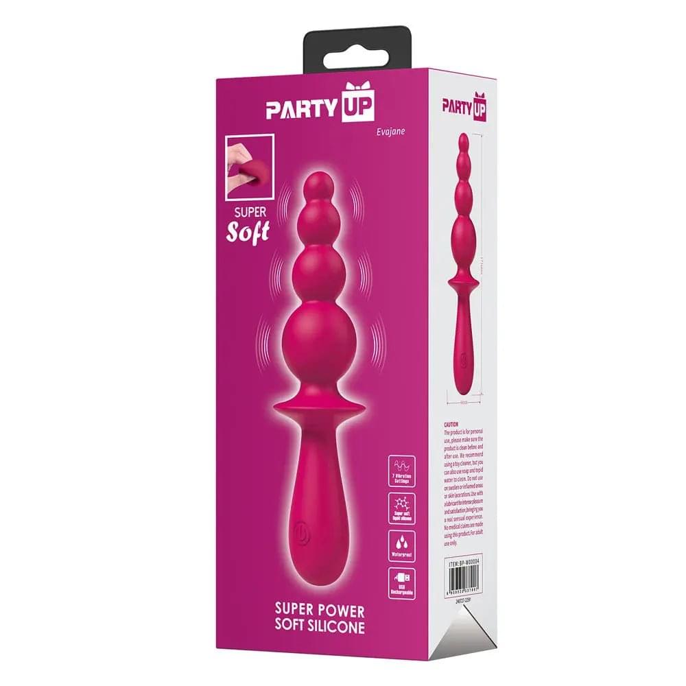 Party Up EVAJANE -  -  17.1 cm USB Rechargeable Beaded Vibrator Party Up Discreet Intimate Essentials.