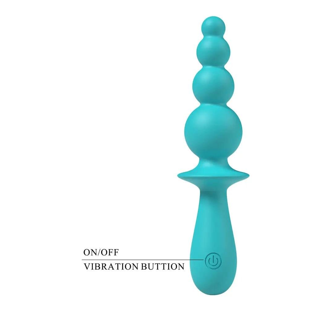 Party Up EVAJANE - Teal - Teal 17.1 cm USB Rechargeable Beaded Vibrator Party Up Discreet Intimate Essentials.
