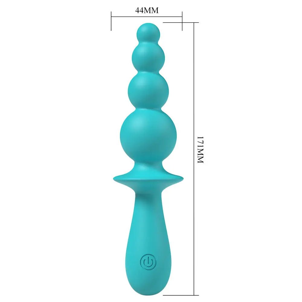 Shop affordable quality Party Up EVAJANE - Teal - Teal 17.1 cm USB Rechargeable Beaded Vibrator - Discreet Intimate Essentials - VIBRATORS - Party Up