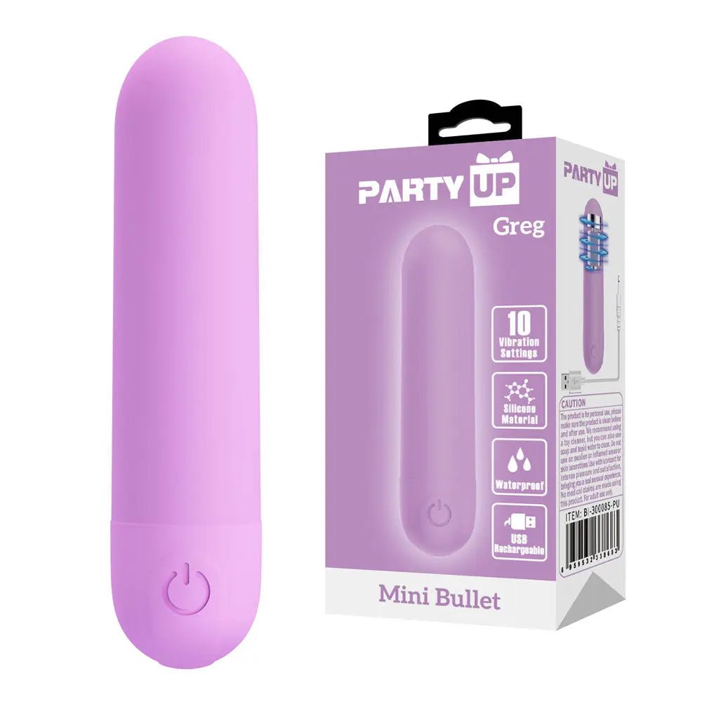 Shop affordable quality Party Up GREG Mini Bullet - 8 cm USB Rechargeable Bullet - Discreet Intimate Essentials - BULLETS & EGGS - Party Up