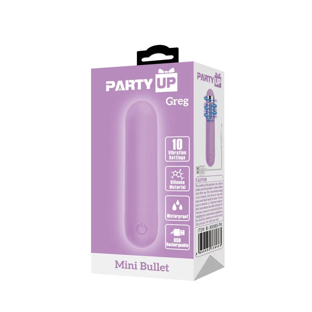Shop affordable quality Party Up GREG Mini Bullet - 8 cm USB Rechargeable Bullet - Discreet Intimate Essentials - BULLETS & EGGS - Party Up