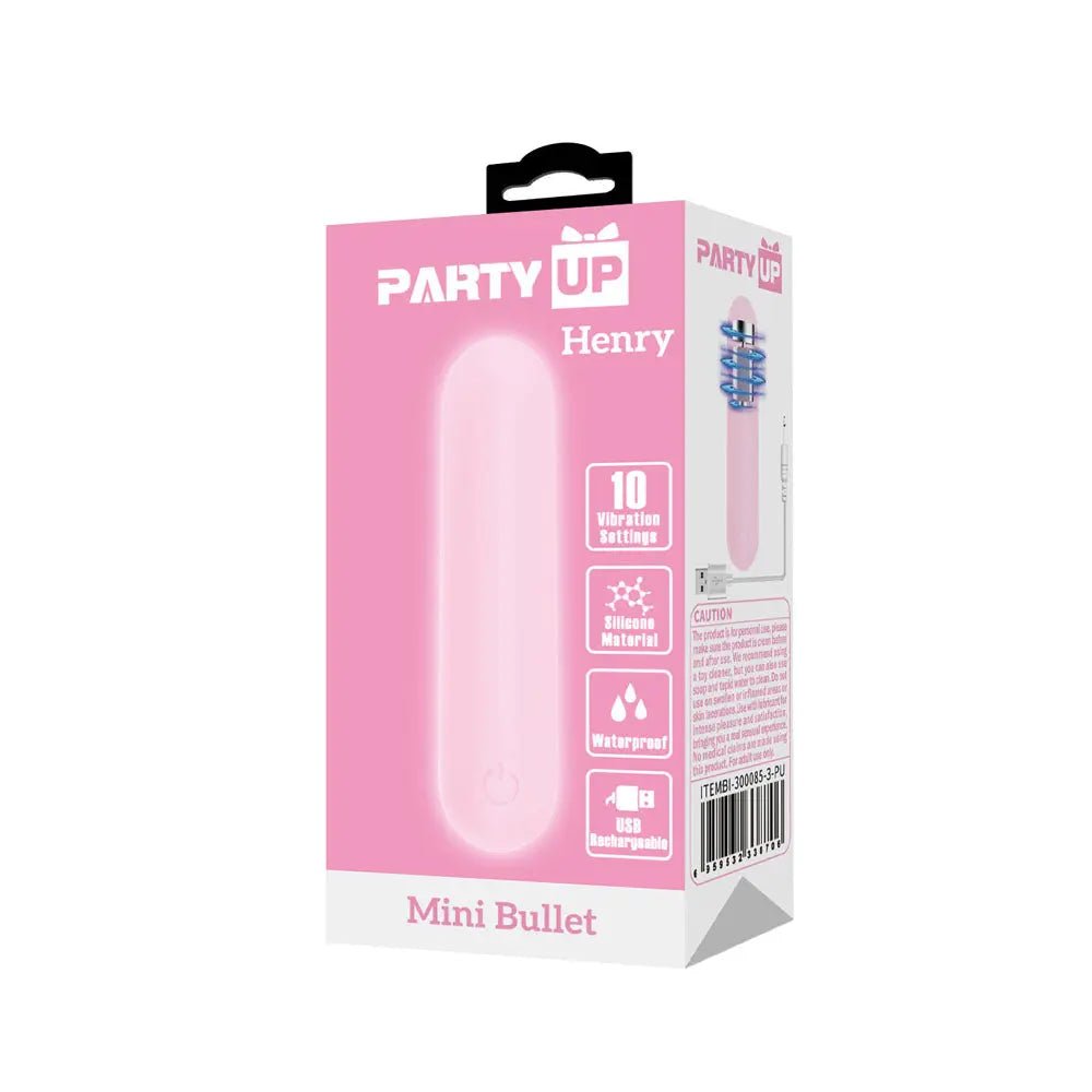 Shop affordable quality Party Up HENRY Mini Bullet - 8 cm USB Rechargeable Bullet - Discreet Intimate Essentials - BULLETS & EGGS - Party Up