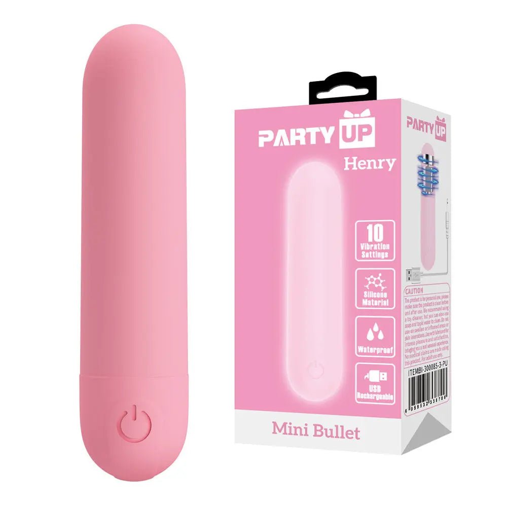 Shop affordable quality Party Up HENRY Mini Bullet - 8 cm USB Rechargeable Bullet - Discreet Intimate Essentials - BULLETS & EGGS - Party Up
