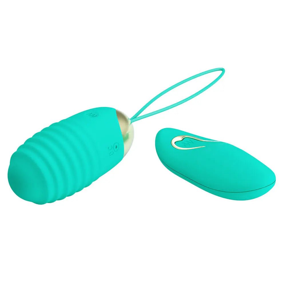 Shop affordable quality Party Up IAN Remote Egg - Teal - Teal USB Rechargeable Vibrating Egg with Wireless Remote - Discreet Intimate Essentials - BULLETS & EGGS - Party Up