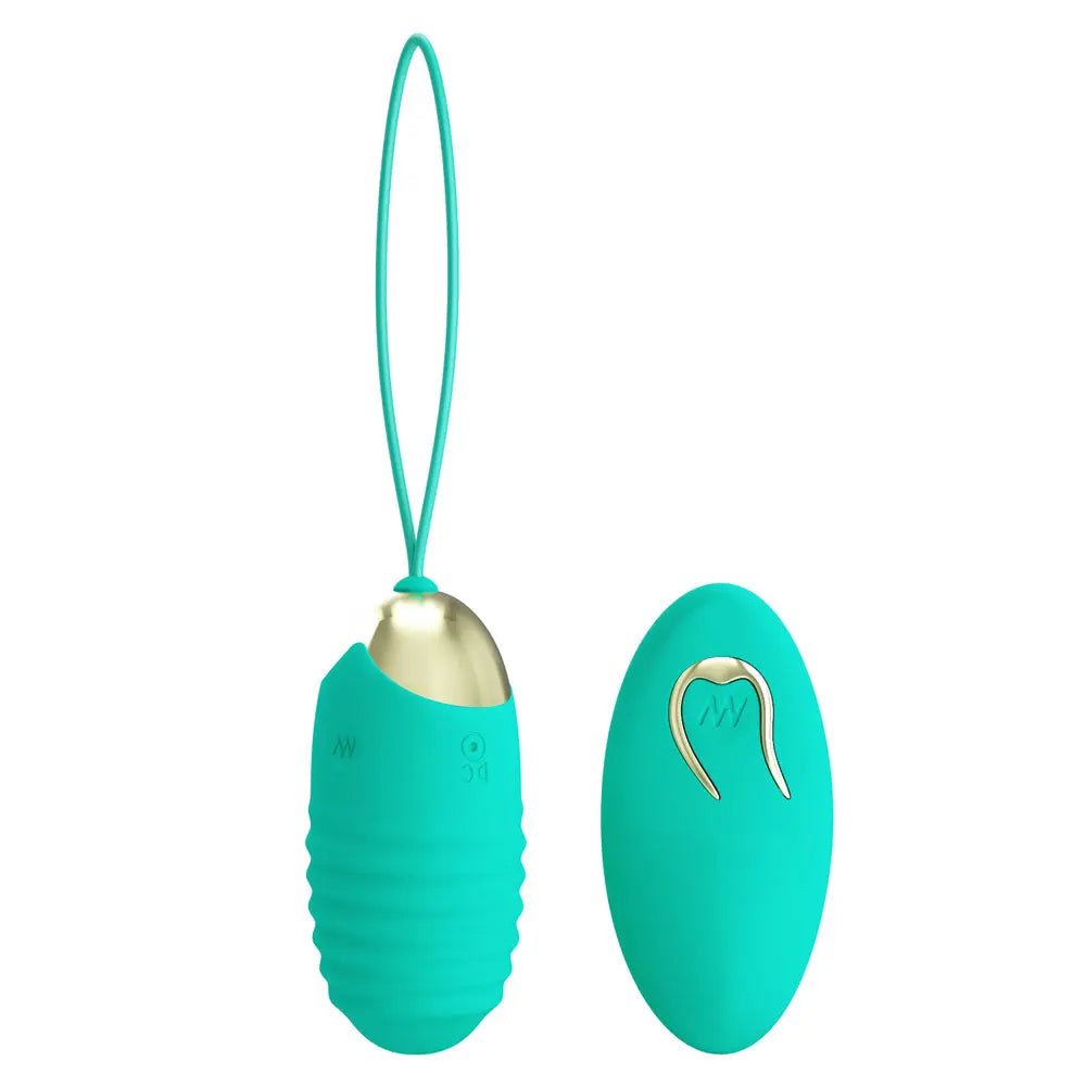 Shop affordable quality Party Up IAN Remote Egg - Teal - Teal USB Rechargeable Vibrating Egg with Wireless Remote - Discreet Intimate Essentials - BULLETS & EGGS - Party Up
