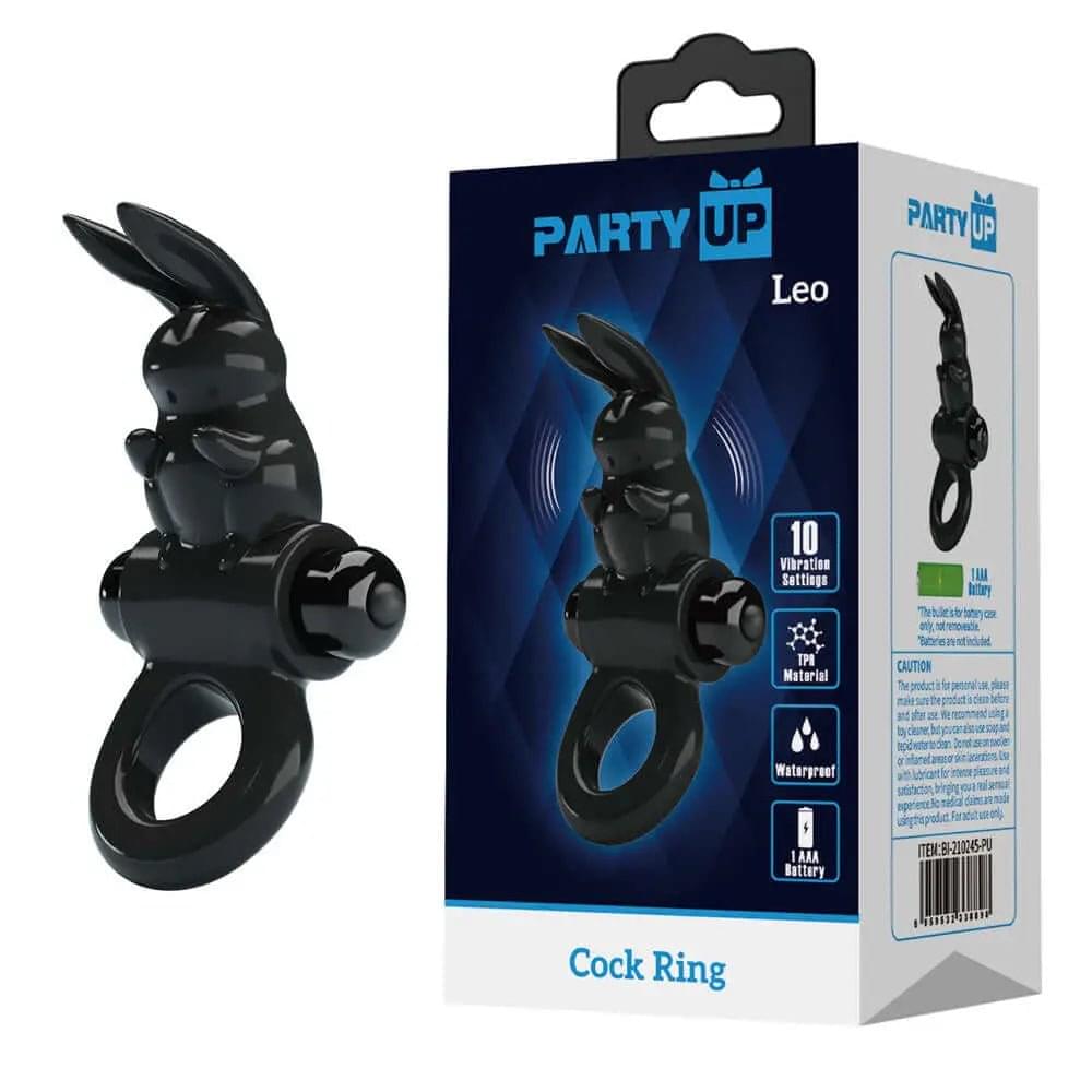 Party Up LEO Vibrating Cock Ring -  Vibrating Cock Ring Party Up Discreet Intimate Essentials.