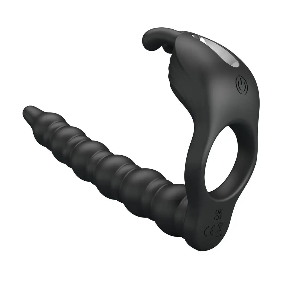 Shop affordable quality Party Up MARCUS Ring & Anal Plug - USB Rechargeable Vibrating Cock Ring with Double Penetrator - Discreet Intimate Essentials - COCK RINGS - Party Up