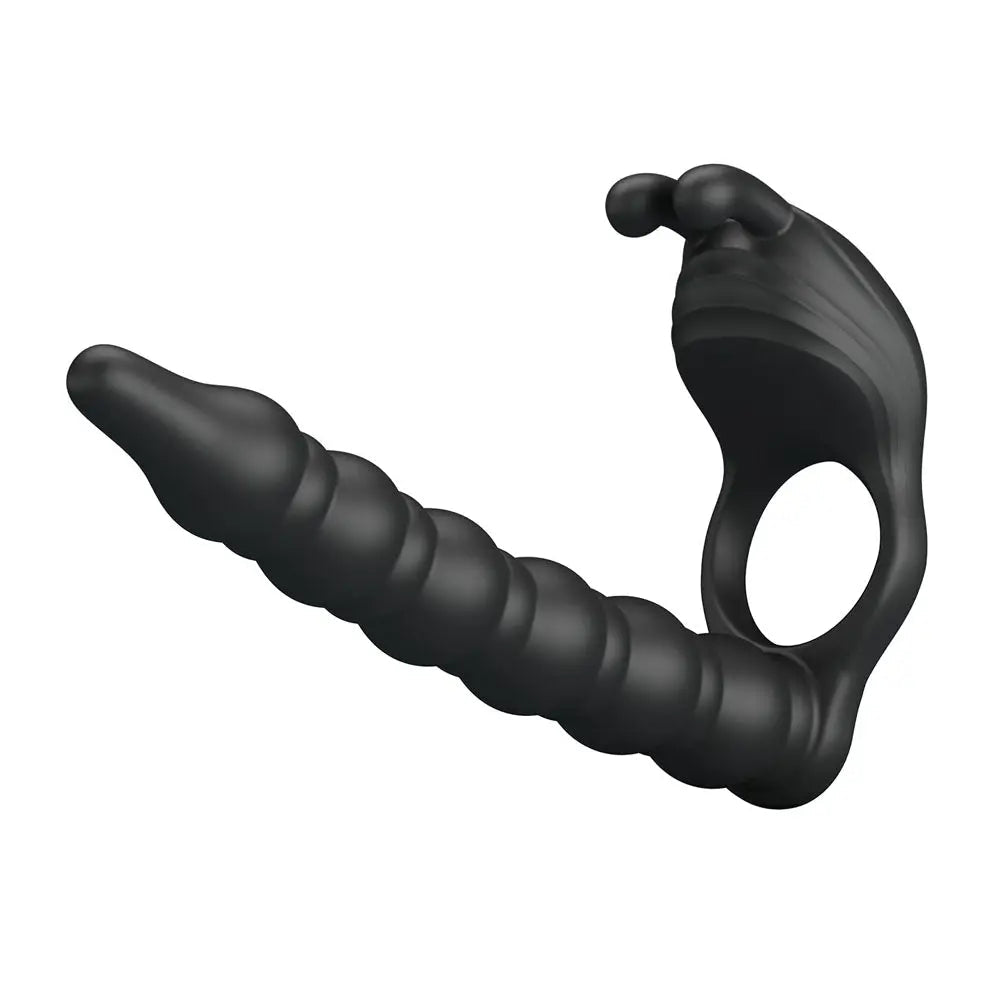 Shop affordable quality Party Up MARCUS Ring & Anal Plug - USB Rechargeable Vibrating Cock Ring with Double Penetrator - Discreet Intimate Essentials - COCK RINGS - Party Up