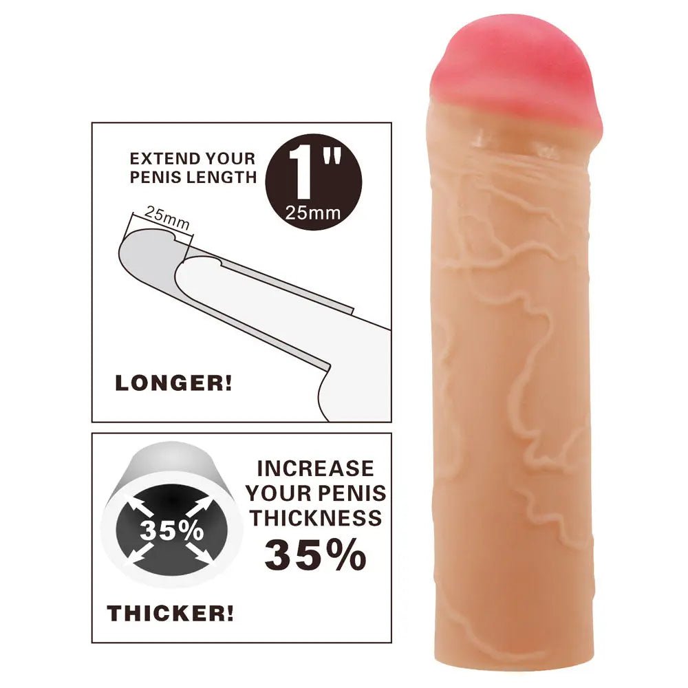 Shop affordable quality Party Up OSCAR 1 Inch Extender Sleeve - 1 Inch Penis Extender Sleeve - Discreet Intimate Essentials - SLEEVES - Party Up