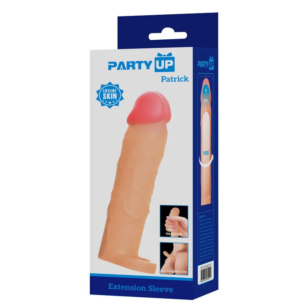 Shop affordable quality Party Up PATRICK 2 Inch Extender Sleeve - 2 Inch Penis Extender Sleeve with Ball Strap - Discreet Intimate Essentials - SLEEVES - Party Up
