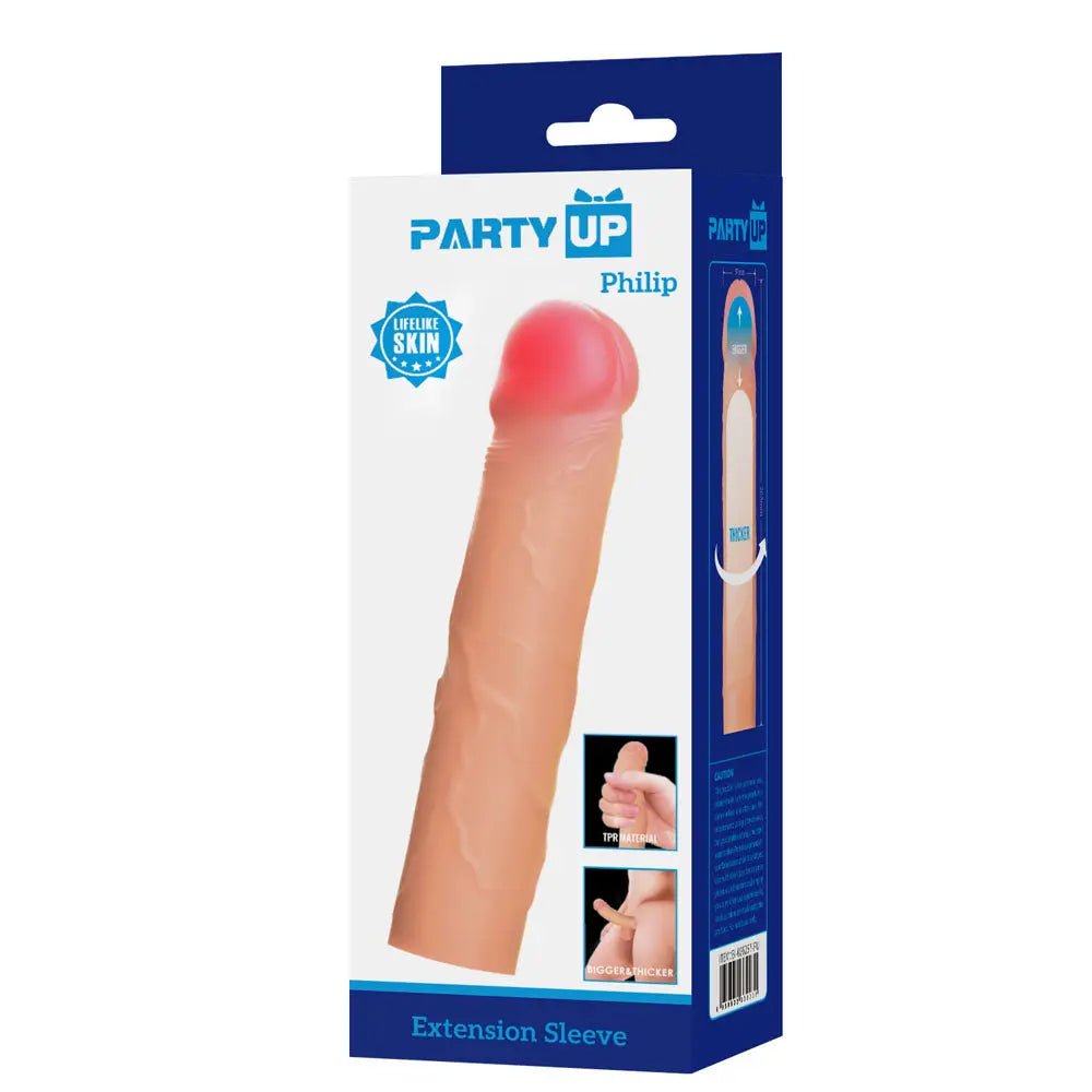 Shop affordable quality Party Up PHILIP 3 Inch Extender Sleeve - 3 Inch Penis Extender Sleeve - Discreet Intimate Essentials - SLEEVES - Party Up