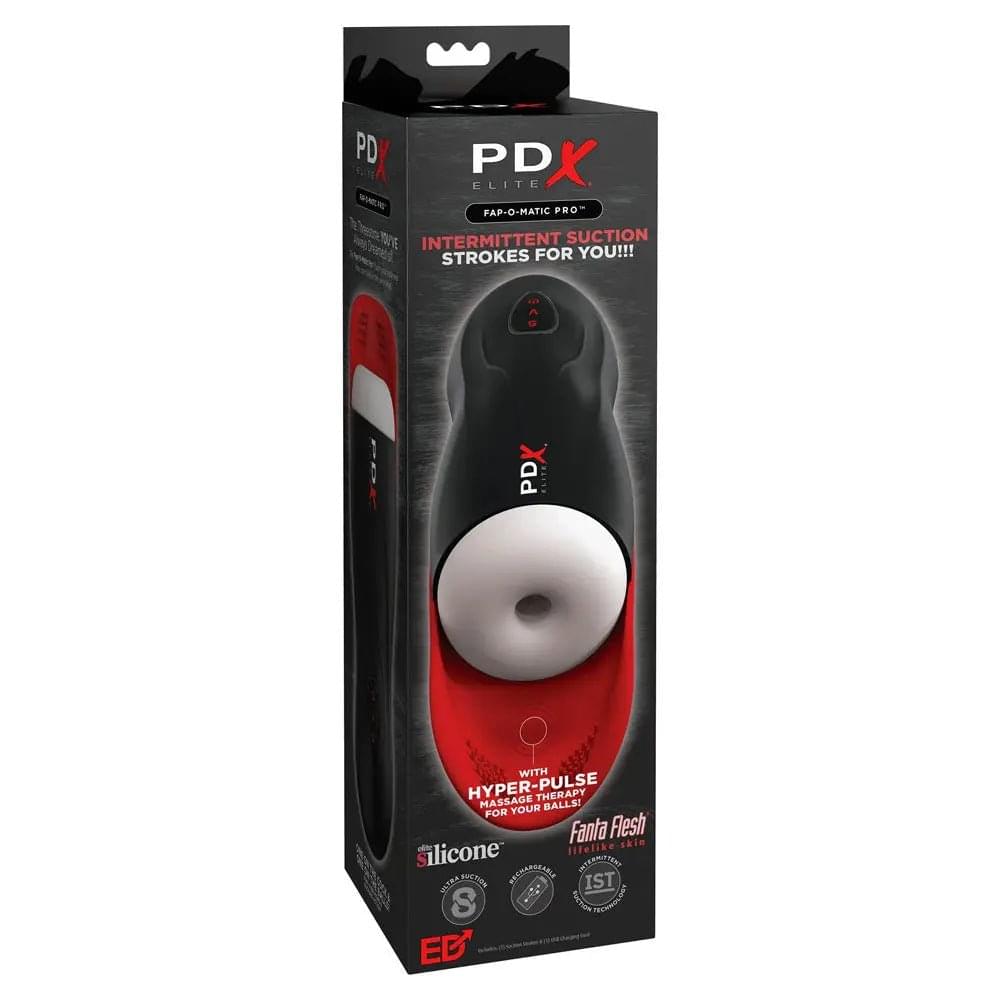 PDX Elite Fap-O-Matic Pro - USB Rechargeable Sucking Masturbator Pipedream Discreet Intimate Essentials.