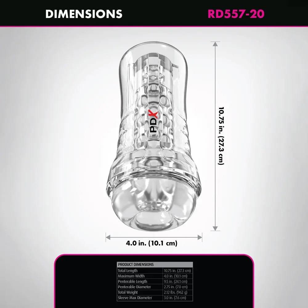 PDX Elite ViewTube EZ-Grip Stroker -  Stroker Pipedream Discreet Intimate Essentials.