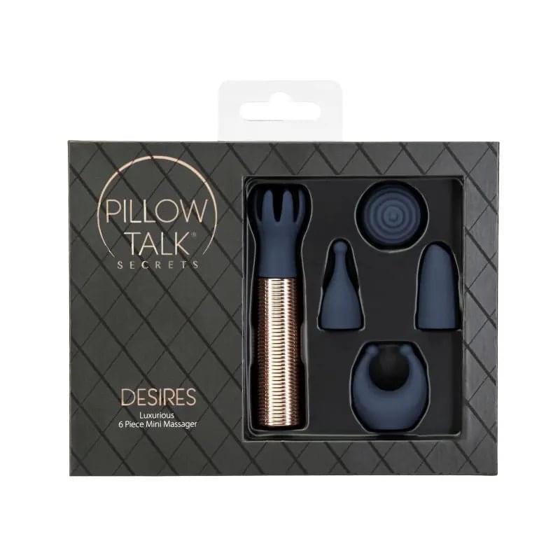 Pillow Talk Secrets Desires 6 Pc Massager Set Pillow Talk Discreet Intimate Essentials.