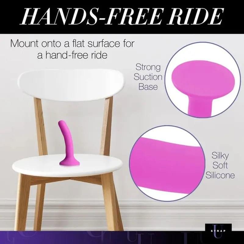 Pink Silicone Strap-On Dildo Small Strap U Discreet Intimate Essentials.