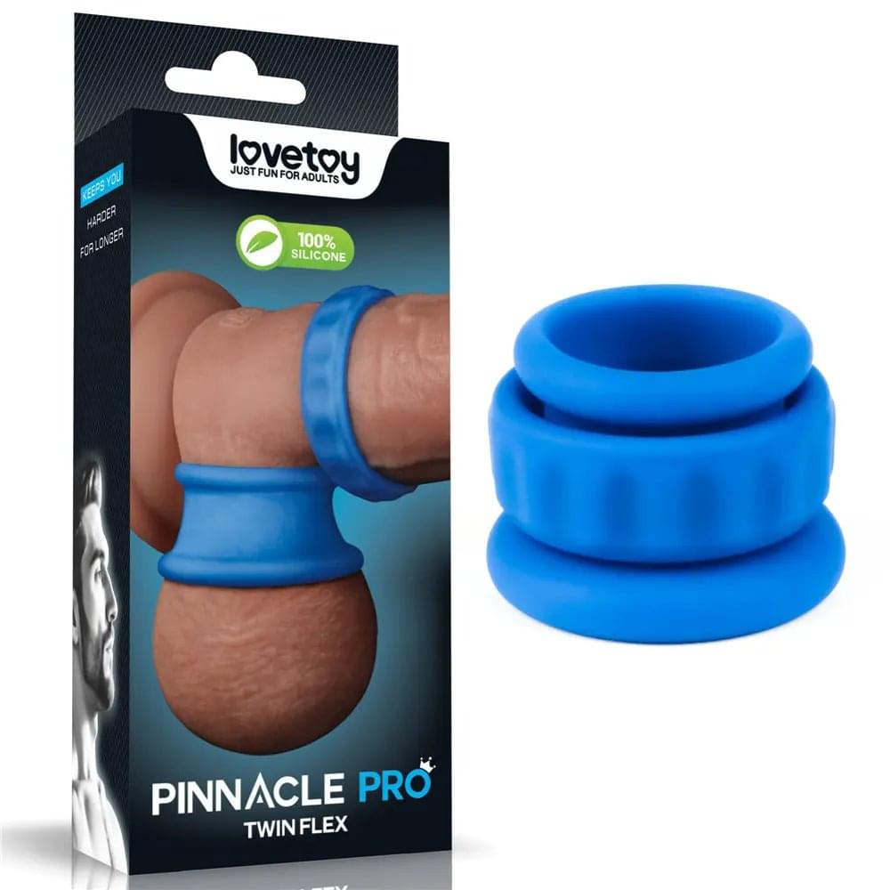 Pinnacle Pro Twin Flex -  Cock & Balls Rings Lovetoy Discreet Intimate Essentials.
