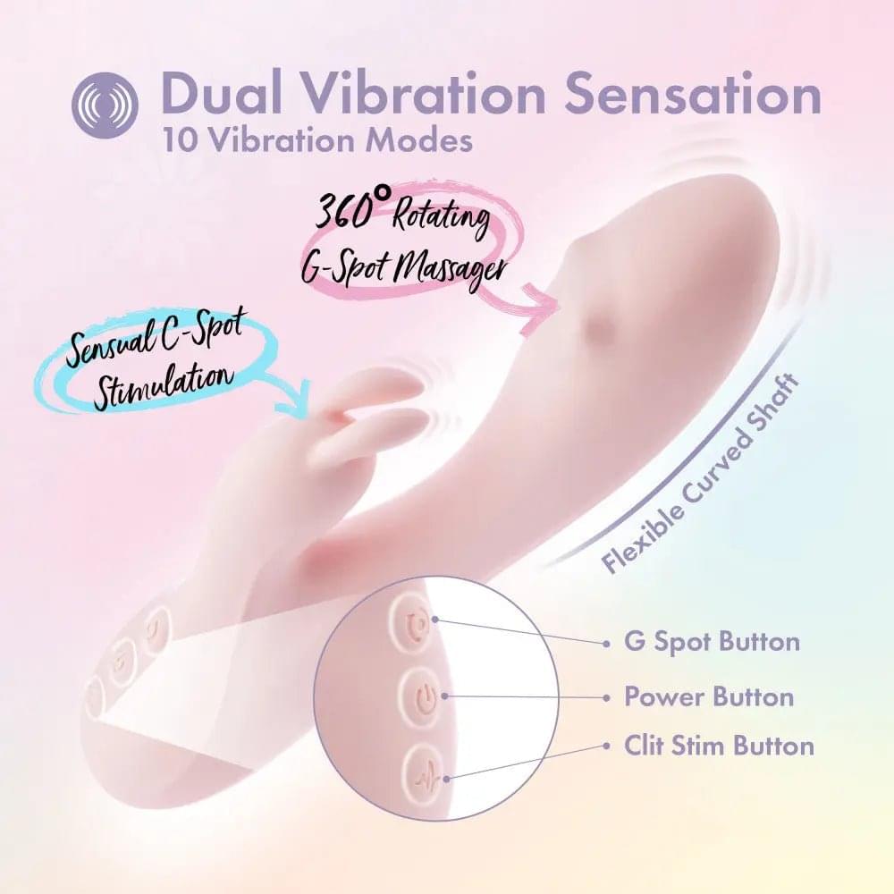 Play With Me - Fairy Flutter -  19.7 cm USB Rechargeable Rabbit Vibrator Blush Novelties Discreet Intimate Essentials.