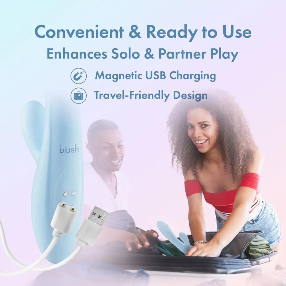 Play With Me - Moondust Magic -  20.3 cm USB Rechargeable Rabbit Vibrator Blush Novelties Discreet Intimate Essentials.