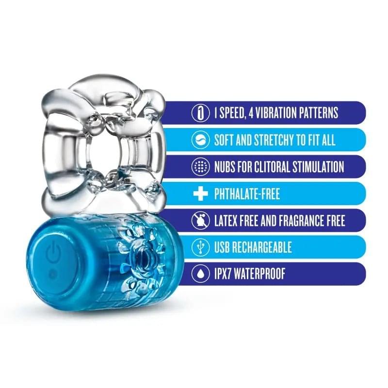 Play With Me Pleaser Rechargeable C-Ring -  -  Rechargeable Cock Ring Blush Novelties Discreet Intimate Essentials.