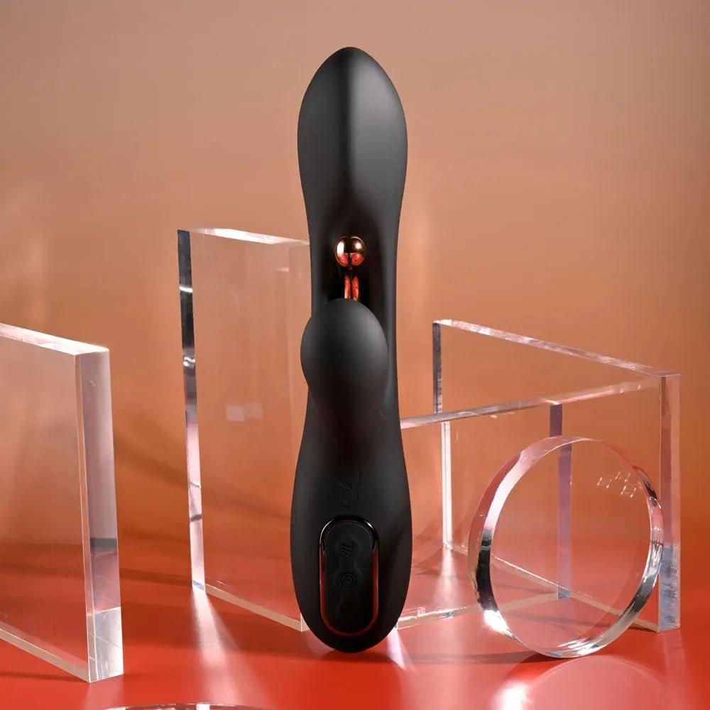 Playboy Pleasure AUREUS -  22.7 cm USB Rechargeable Rabbit Vibrator with Internal Flicker Playboy Pleasure Discreet Intimate Essentials.