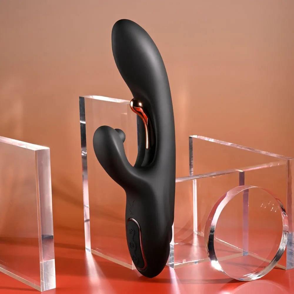 Playboy Pleasure AUREUS -  22.7 cm USB Rechargeable Rabbit Vibrator with Internal Flicker Playboy Pleasure Discreet Intimate Essentials.