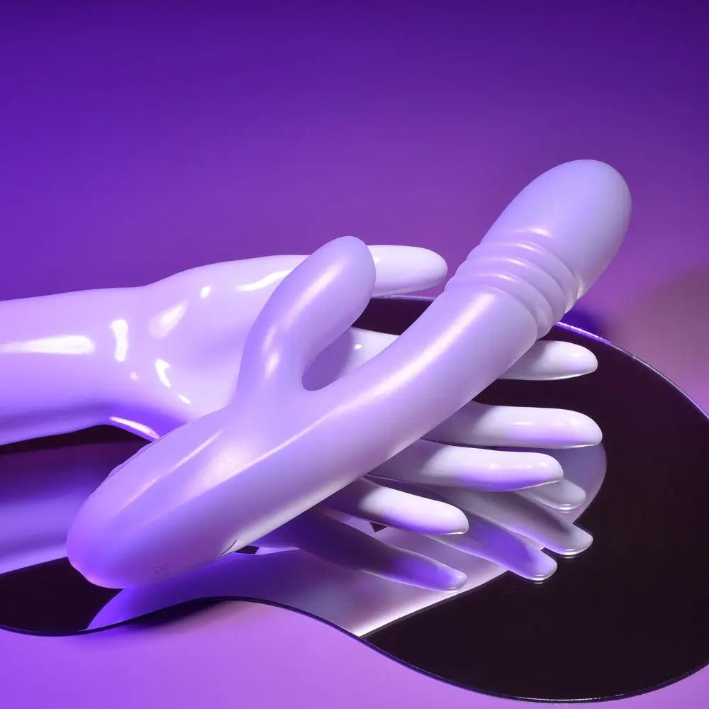 Shop affordable quality Playboy Pleasure BUMPING BUNNY - Opal 22.9 cm USB Rechargeable Thrusting & Warming Rabbit Vibrator - Discreet Intimate Essentials - VIBRATORS - Playboy Pleasure