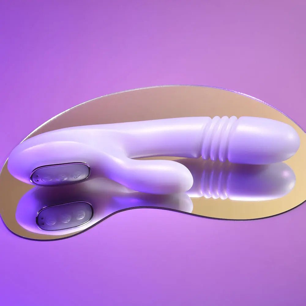 Shop affordable quality Playboy Pleasure BUMPING BUNNY - Opal 22.9 cm USB Rechargeable Thrusting & Warming Rabbit Vibrator - Discreet Intimate Essentials - VIBRATORS - Playboy Pleasure