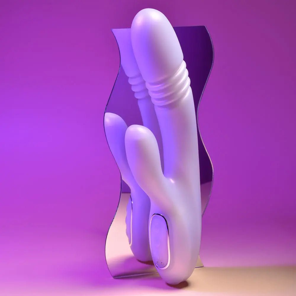 Shop affordable quality Playboy Pleasure BUMPING BUNNY - Opal 22.9 cm USB Rechargeable Thrusting & Warming Rabbit Vibrator - Discreet Intimate Essentials - VIBRATORS - Playboy Pleasure